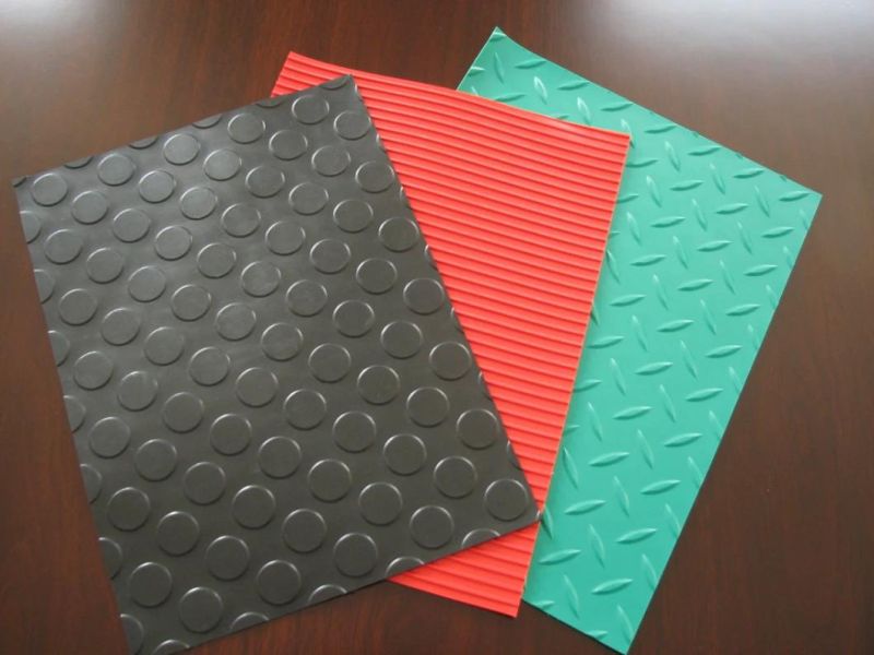 Rubber Mat, PVC Mat with Black, Red, Blue, Green, Grey, Brown, Beige