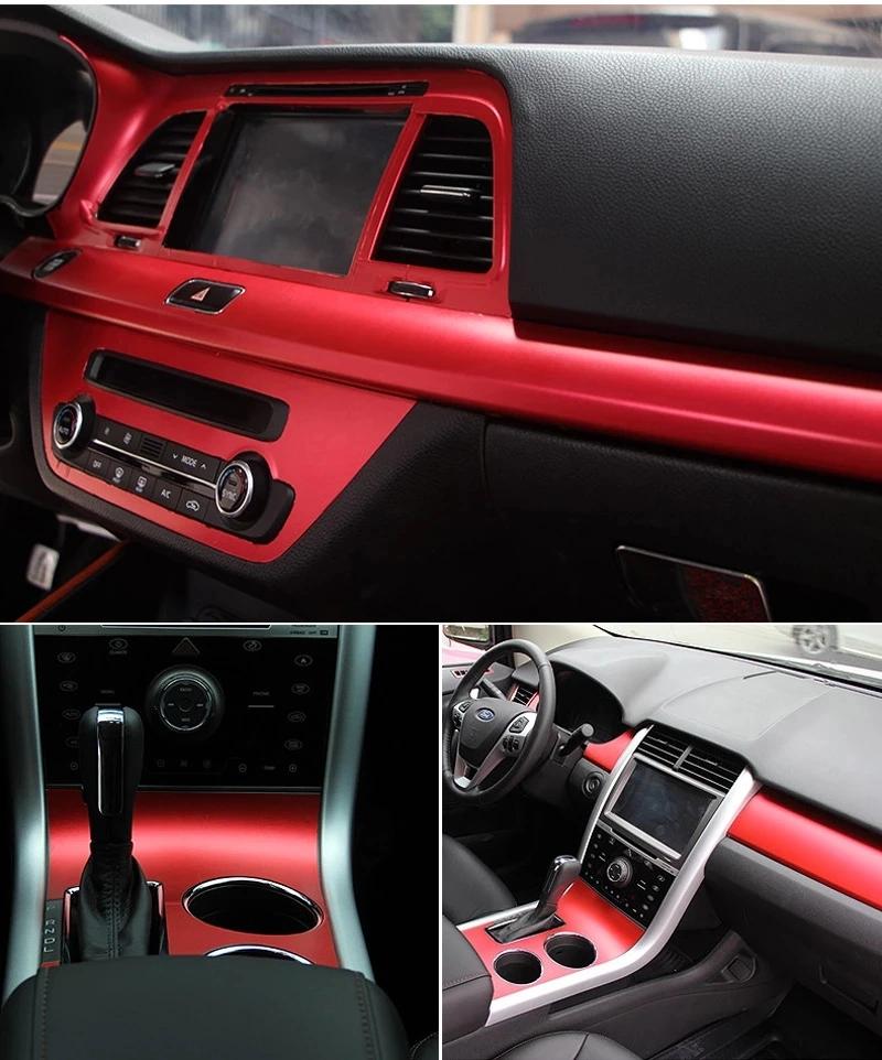 Satin Matte Red Car Wrap Vinyl Film Air Release Adhesive