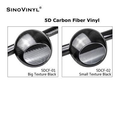 SINOVINYL 5D Carbon Fiber Vinyl Waterpoof With Texture Cutting Air Free Channel Outdoor Sticker