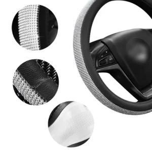 PU Leather Car Steering-Wheel Protector Anti-Slip Car Interior Accessories