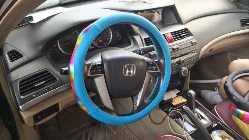 Colour Microfiber Leather Steering Wheel Cover