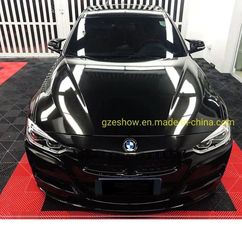 Glossy Metallic Black Car Body Wrapping Vinyl Film