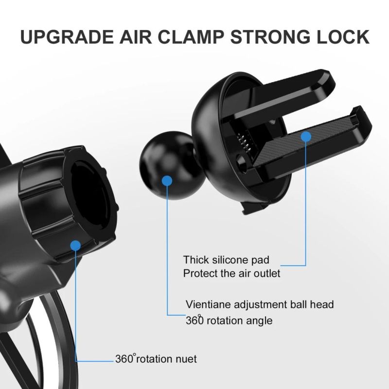 Customized Voice Control Infrared Automatic Clamping Mount Wireless Car Charger