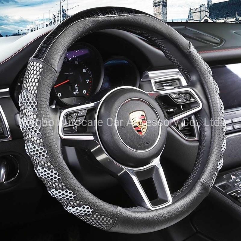 High Qulaity Leather PVC Carbon Fiber Car Steering Wheel Cover