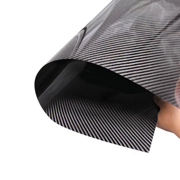 Removable Fexible Self Adhesive PVC Car Wrap 3D Carbon Fiber Vinyl with Air Release Channel