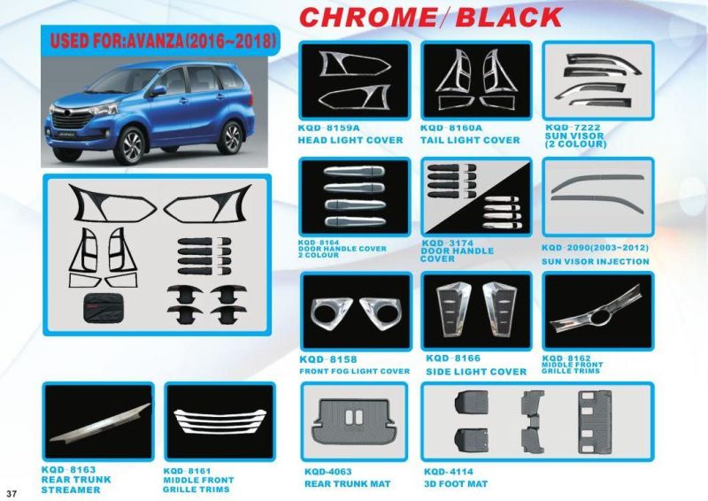 Wholesale Prices Middle Front Grille Trims for Toyota Avanza 2016~2018