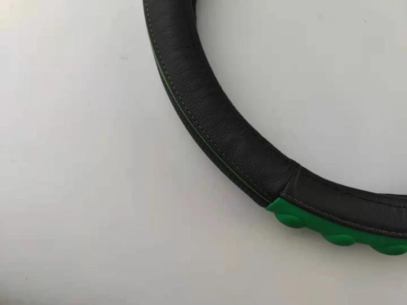 Green and Red Raised Steering Wheel Cover