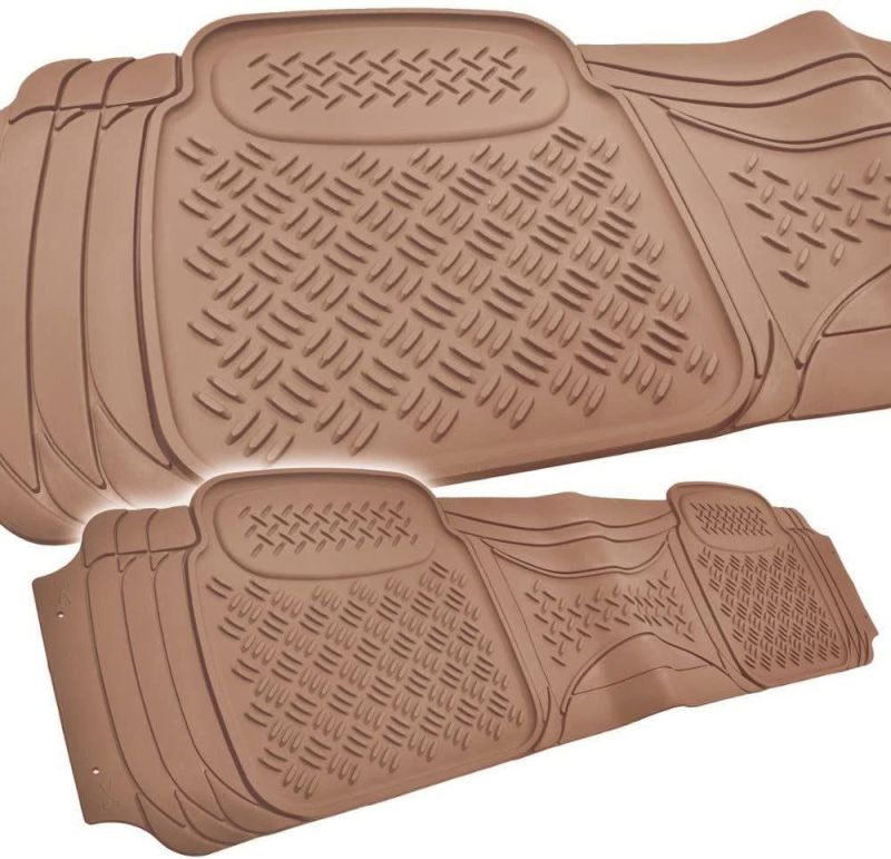 Auto Accessory 3PCS Brown Heavy Duty Floor Mats