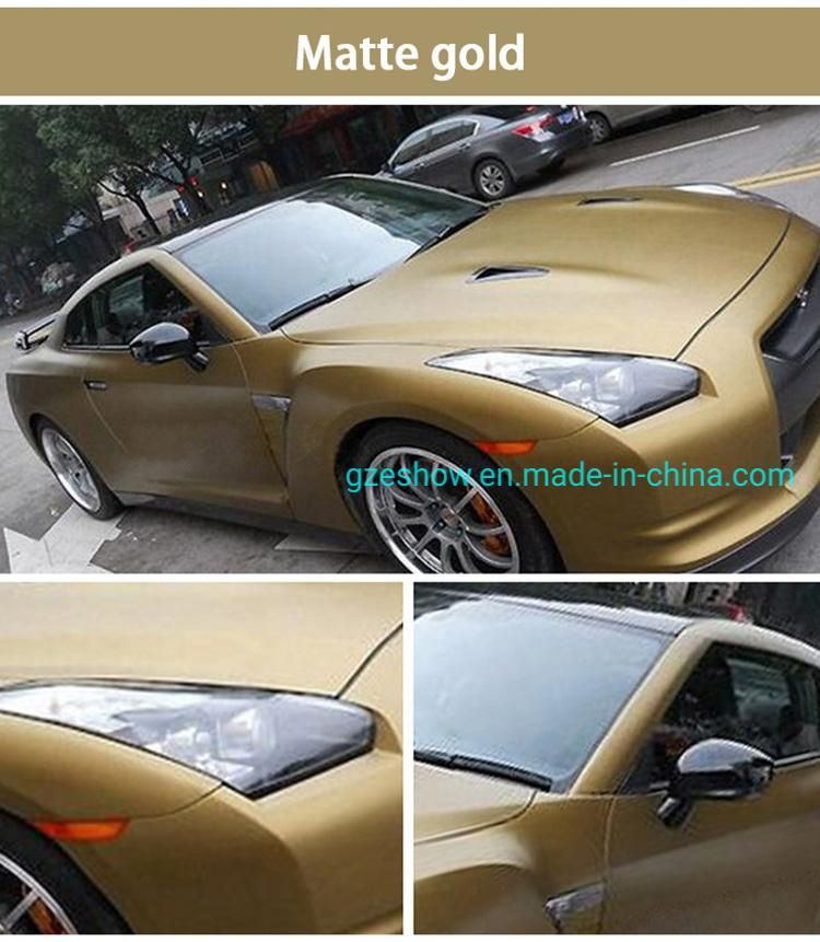 Matte Car Wrap Golden Car Wrap for Car Decoration