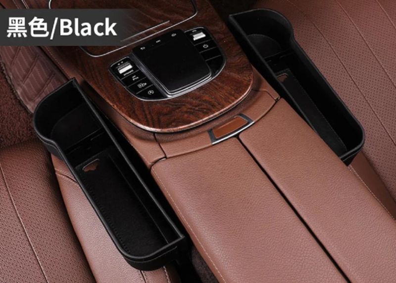 Multifunctional with Small Cup Holder Car Storage Box, Car Seat Gap Organizer, Premium PU Leather Car Console Side Pockets Wbb14497