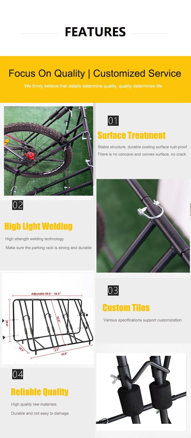 Truck Bed 4 Bike Cargo Carrier Pickup Rear Rack Bicycle Carrier