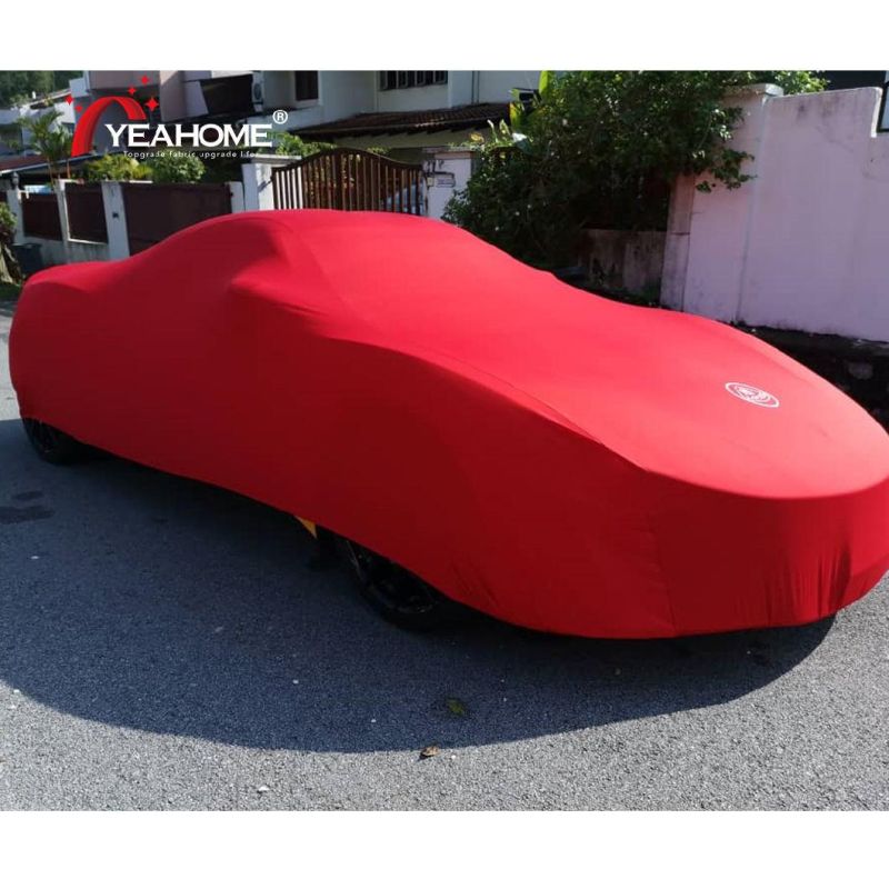 Logo Custom Soft Fleece Elastic Indoor Car Cover Dust-Proof Auto Cover Breathable Cover