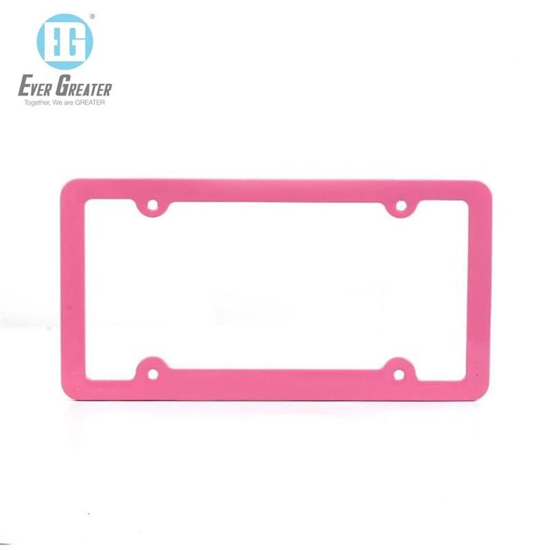 Metal Silver Car License Plate Frame