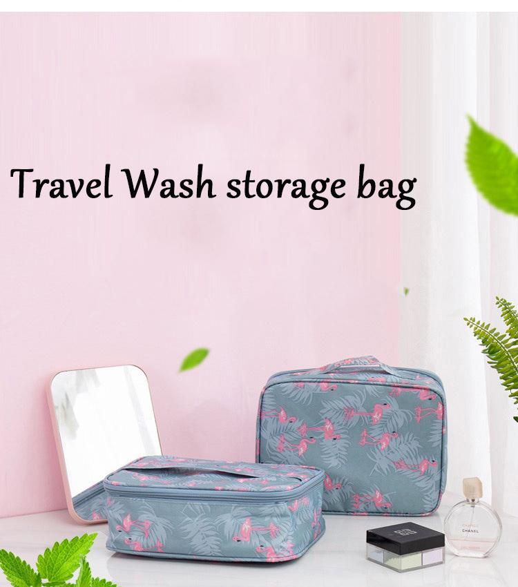 Waterproof Travel Makeup Case High Quality Oxford Women Cosmetic Bag Cheap Travel Toiletry Storage Bag with Handle