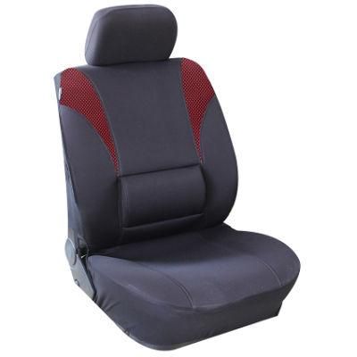 Red Jacquard Cloth and Single Mesh Seats Luxury Washable Car Front Single Seat Cover