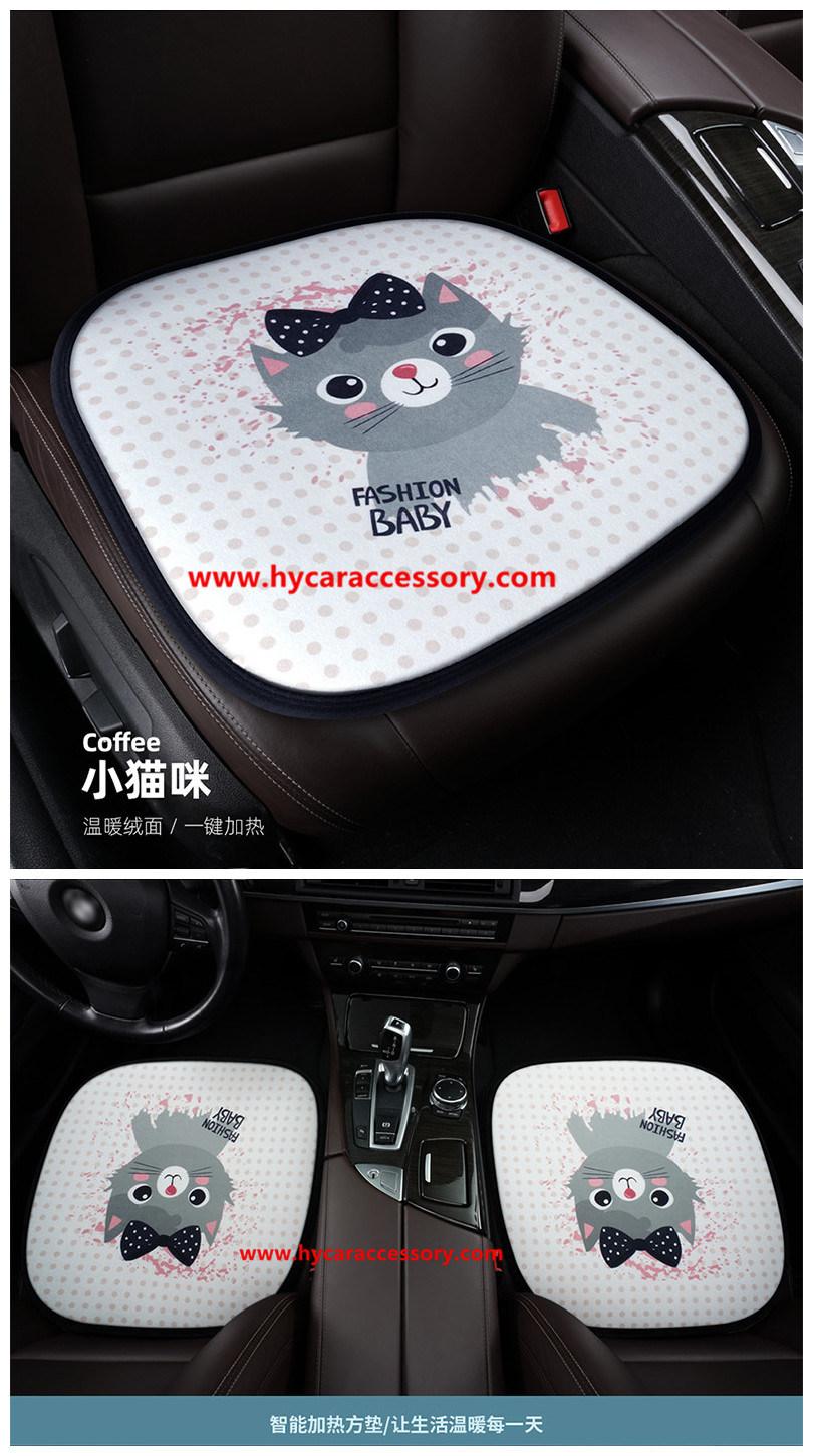   Car Decoration Car Interiorcar Accessory Home   Office Universal Cartoon USB   Heating Cushion Pad Winter Auto Car Heated Seat Cover