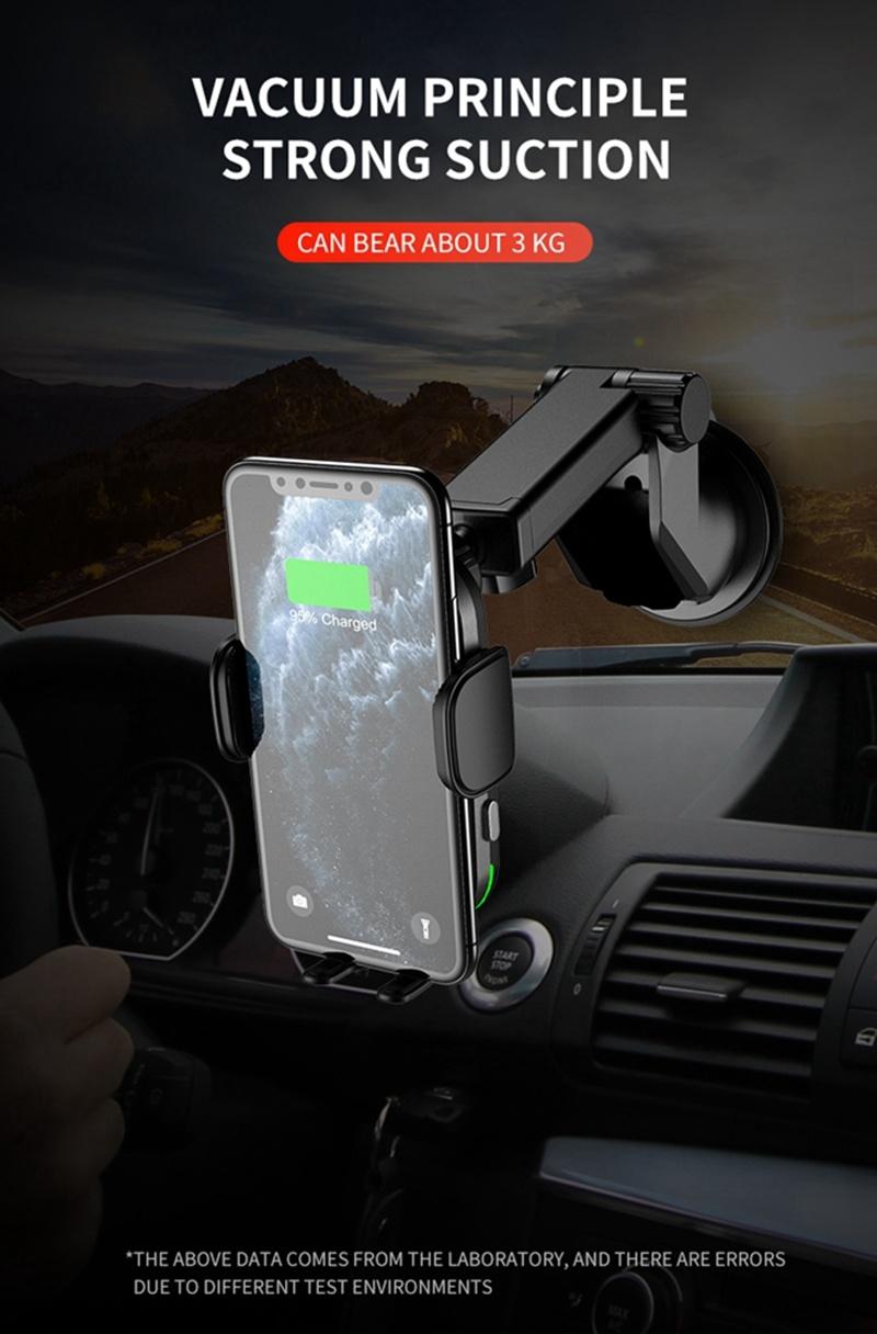 OEM Style 360degree Roated Ond Hand Operate Mobile 15W Power Automatic Wireless Fast Charging Magnetic Phone Car Holder with Vent Clip / Sucker Shape