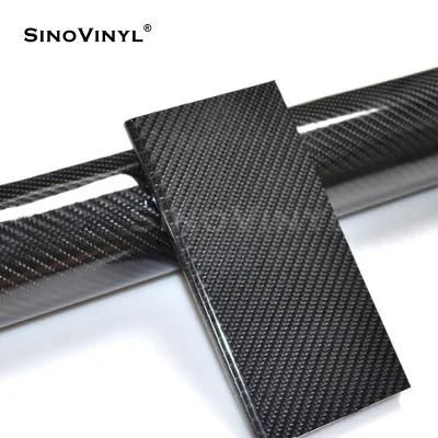 SINOVIYNL 5D Carbon Fiber Vinyl Small Glossy Big Texture Self Adhesive PVC Film Removable Glue