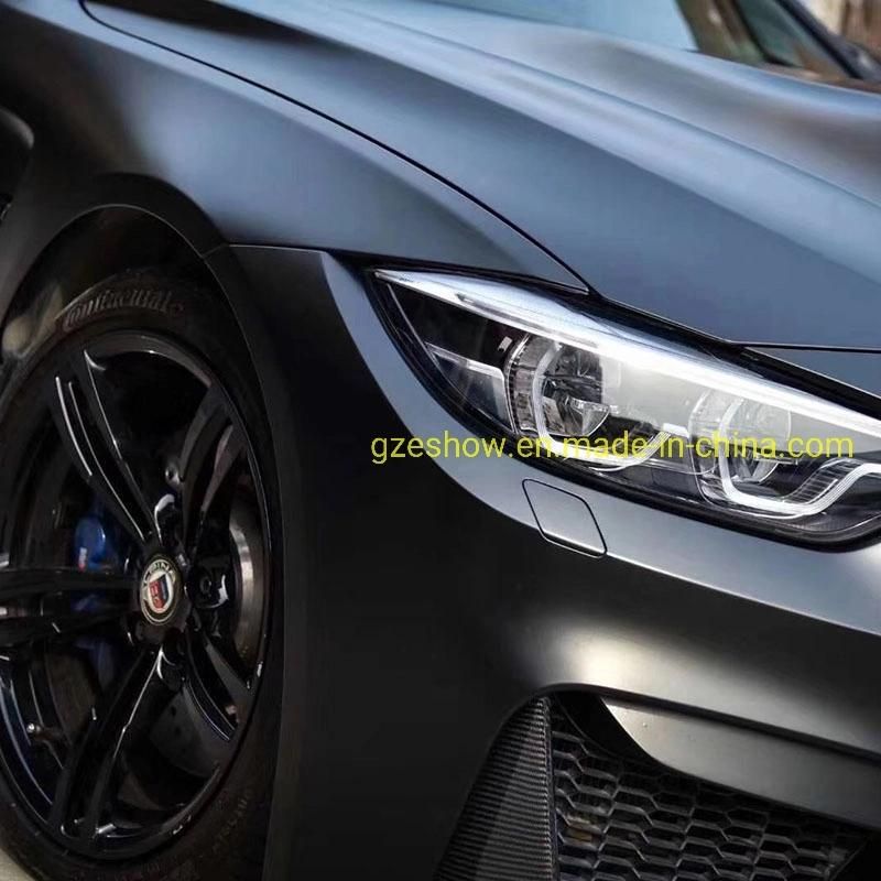 1.52*18m Satin Ceramic Black Car Vinyl Wrap Vehicle Wrap Colors