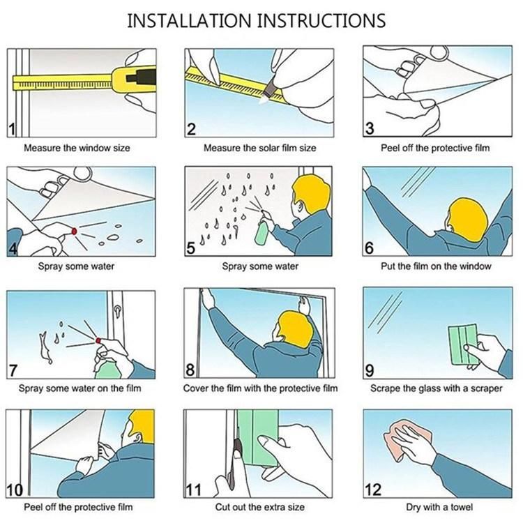 Wrapmaster 1.52*30m Manufacturer Single Reflective Silver Window Security Film for Windows