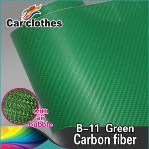 1.52X30m Protective 3D Carbon Film Self Adhesive Film Green Sticker