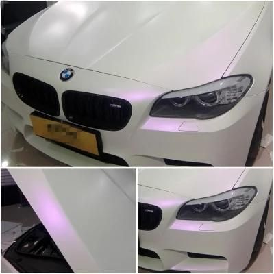 Auto Vehicle Body Decoration Wrap 1.52*18m Size White Chameleon Vinyl