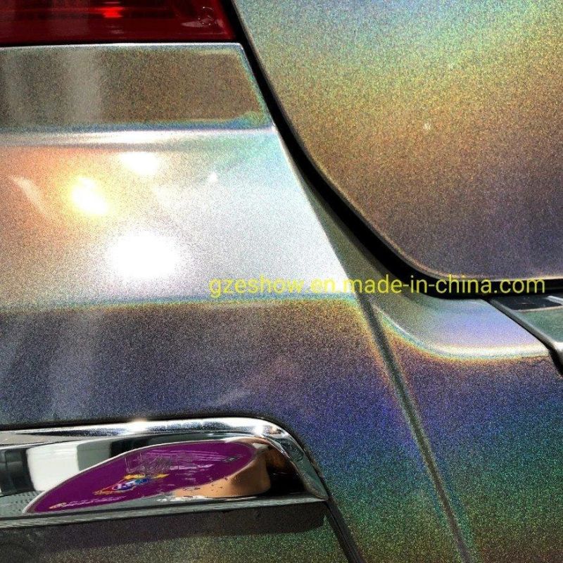 Metallic Rainbow Silver Car Wrap Viny