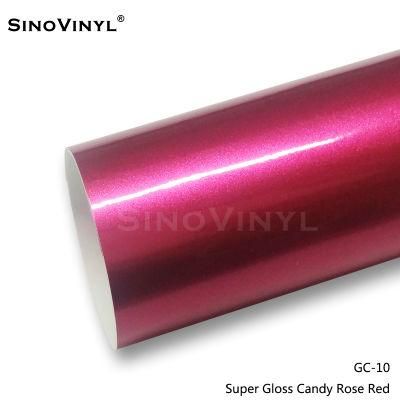 SINOVINYL Super Air Bubble Release Super Gloss Candy Green Good Quality Color Change Car Wrap Vinyl Film