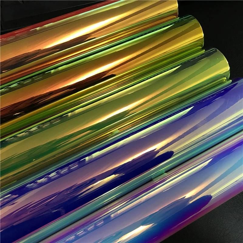 Colorful Rainbow Mirror Chrome Vinyl Car Wrap