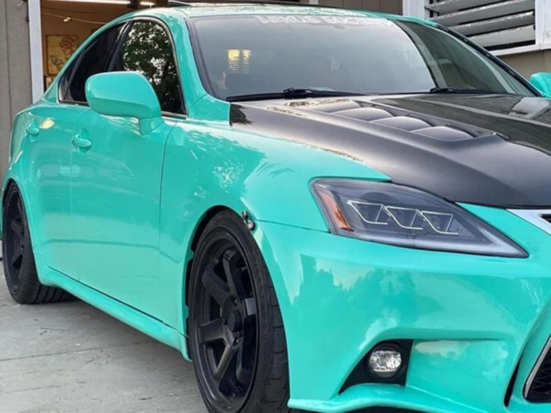 Car Color Changing Film Satin Metallic Glossy Lake Water Blue Full Body Modification Film