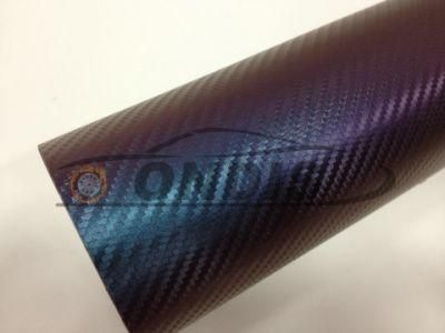 Chameleon 3D Carbon Fiber Vinyl Film Wrap Foil Auto Car Truck Body Decoration Sticker Decal Motorcycle Car Styling