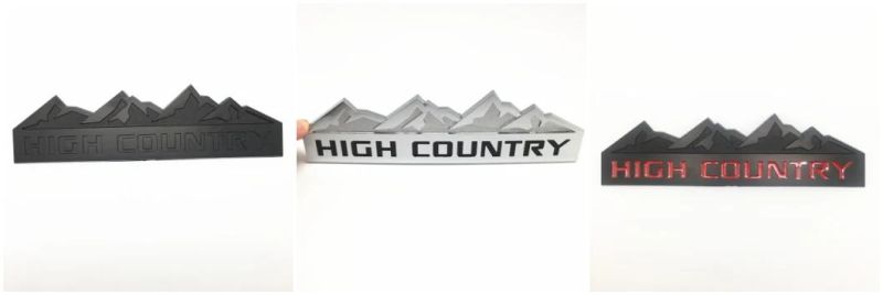 High Country for Chevrolet Silverado Chevy Camaro Emblem Fender Badge Decal Sticker Logo Car Accessories Car Parts Gmc Sierra Decoration ABS Plastic