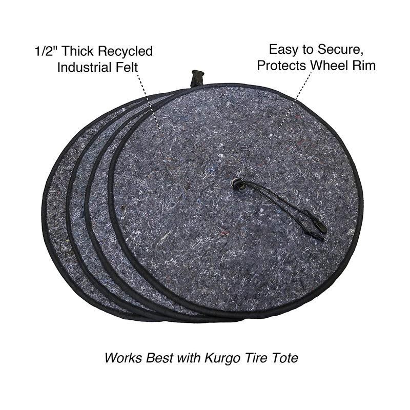 Portable Wheel Bags Spare Tire Tyre Cover with Rim Board