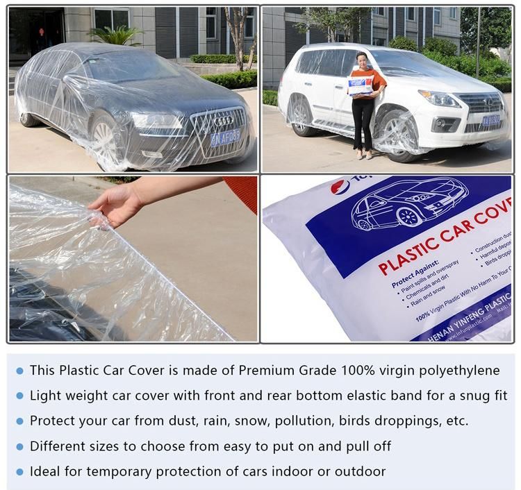 Disposable PE Car Cover Transparent SUV Cover