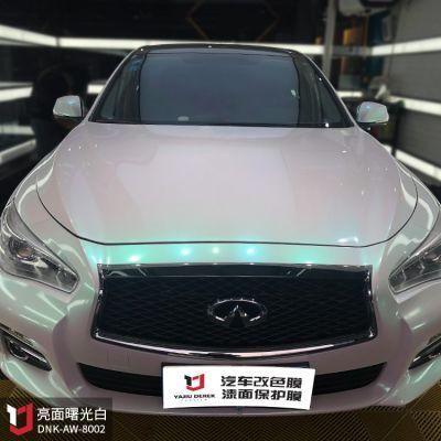 High Quality Glossy White Chameleon Car Vinyl Wrap for Car Body Decoration