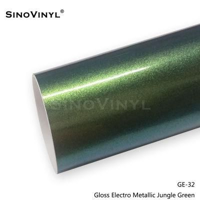 SINOVINYL Gloss Electro Metallic Car Wrap Vinyl Film PVC Auto Color Changing Film Vinyl