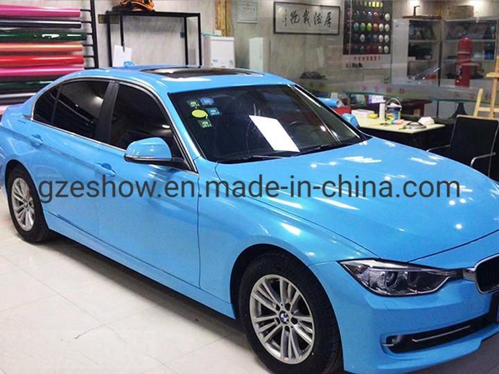 Magic Gold Sky Blue PVC Decorative Film for Car