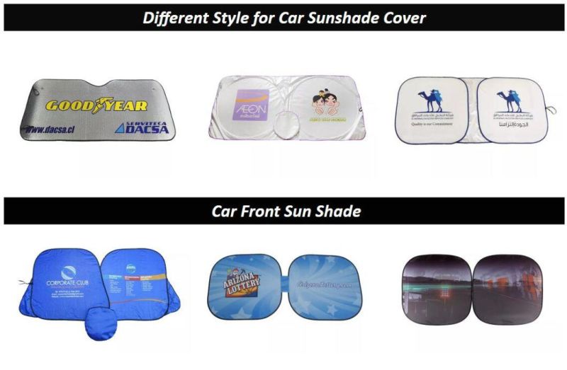 Wholesale Promotional Silver Coated Fabric Car Sunshade with Logo