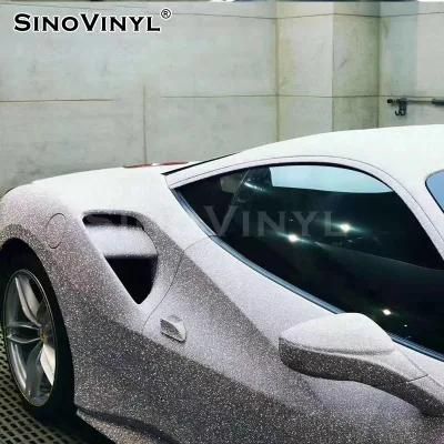 SINOVINYL Super Glitter Diamond Car Vinyl Wrap Vehicle Vinyl Wrap Sticker Auto Protection Film Polyethylene Wrapping Film