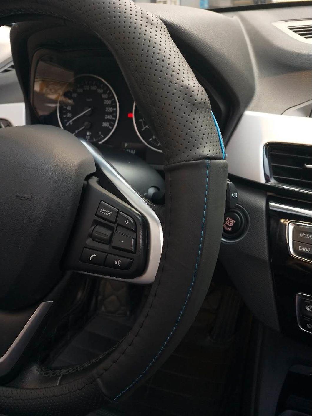 Glitter Genuine Leather Steering Wheel Cover with High Quality Wholesale