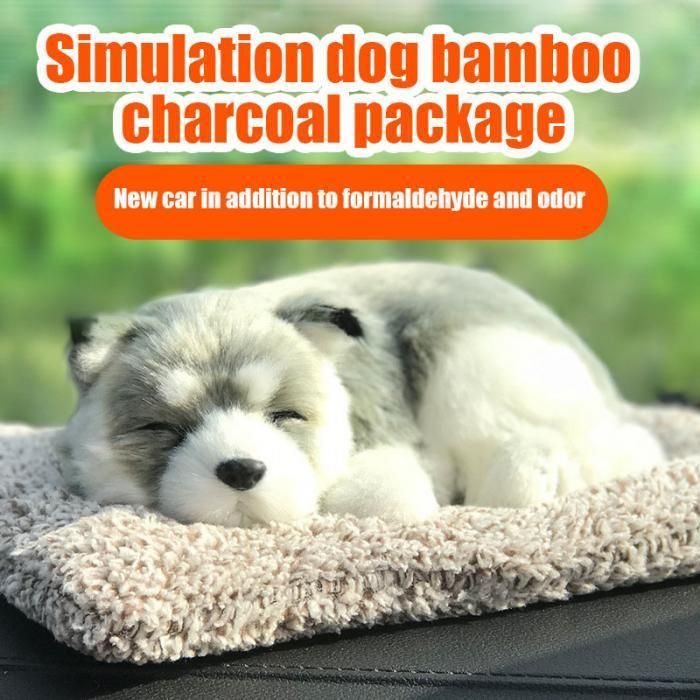 Car with Purifying Air and Deodorizing Bamboo Charcoal Bag Artificial Dog Cute Ornaments