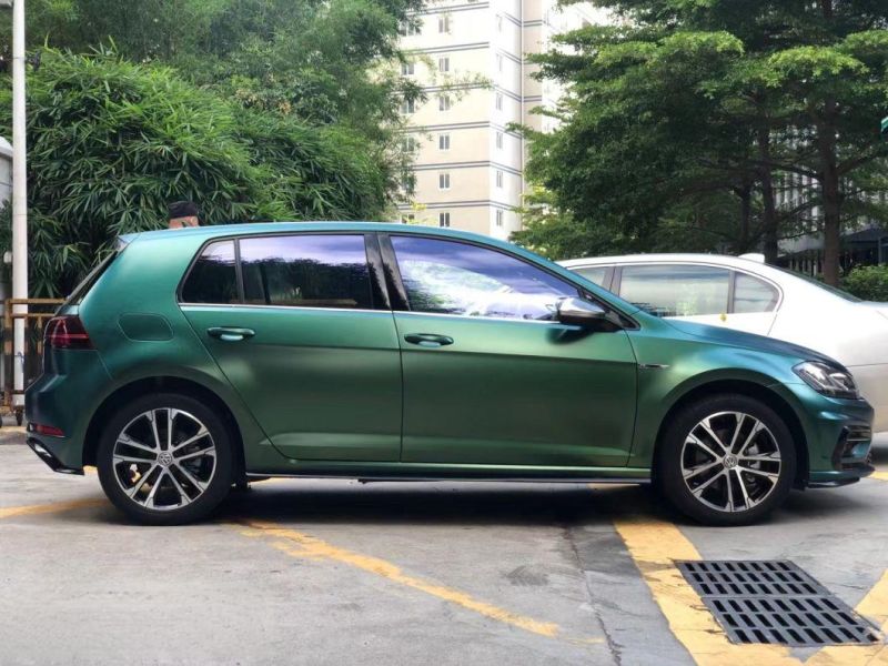 Matte Chameleon Gold Green Car Color Change Film Full Car Film Body Film, No Bubbles