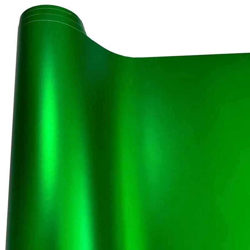 Satin Matte Green Chrome Car Wrap Vinyl Film with Air Bubble Free