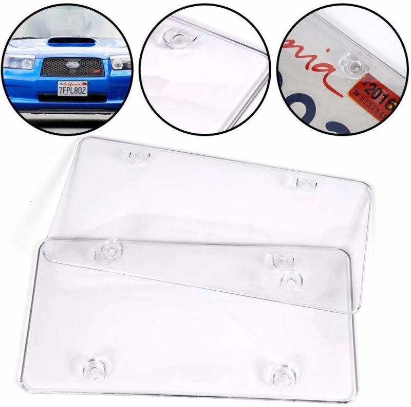 Auto Accessories Unbreakable Transparent Plate License Cover Frame