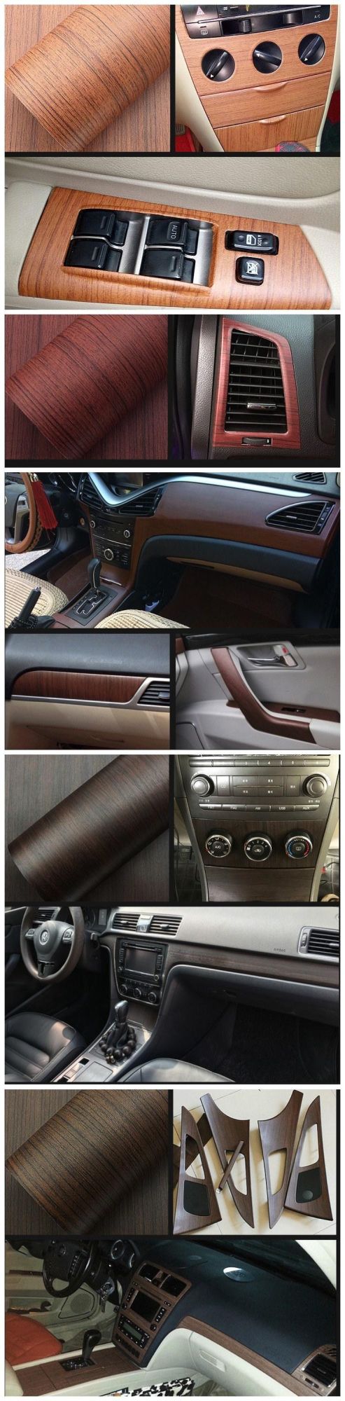 Wood Grain Sticker Film Car Wrap Vinyl