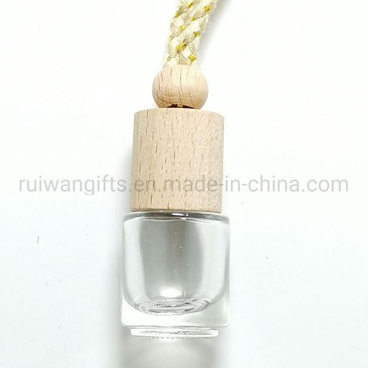 5ml Round Glass Bottle Air Freshener with Wood Cap and Cord