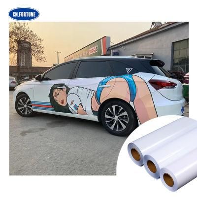 Ustom Made 120g White Vinyl Car Sticker 0.914*50m Vinyl Self Adhesive PVC Sticker