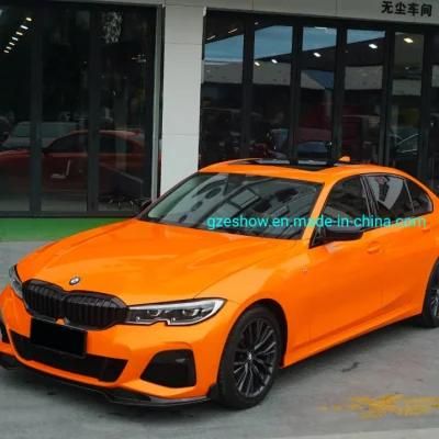 Wholesale Car Body Glossy Orange Car Wrap