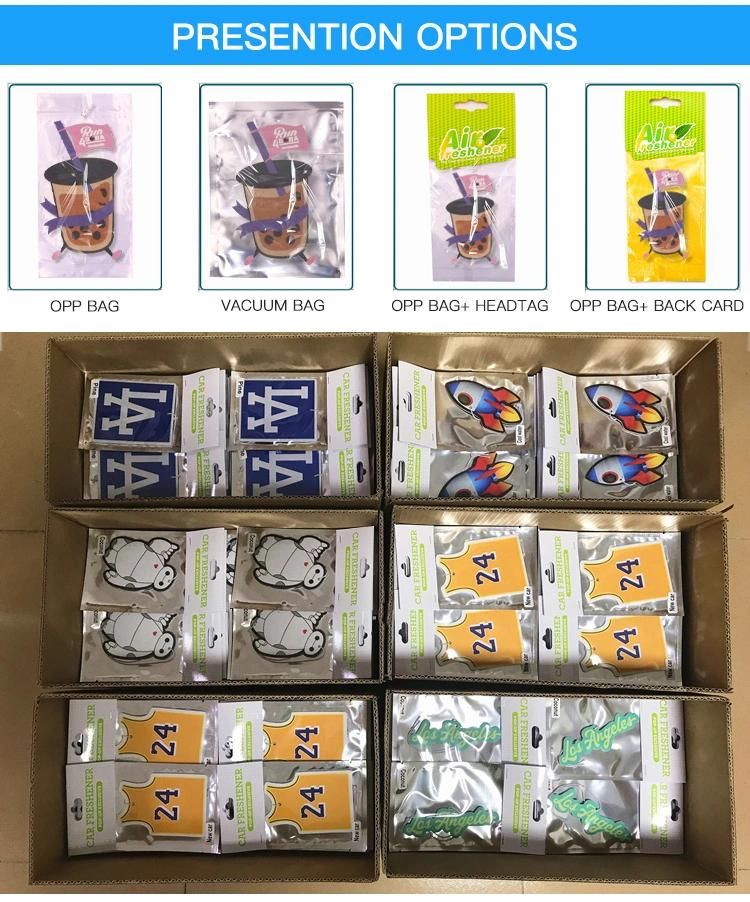 China Factory High Quality All Scents Refresh Sublimation Paper Car Air Fragrance Air Freshener