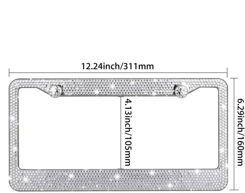 Car Accessories Bling Metal Plate Frame